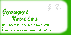 gyongyi nevelos business card